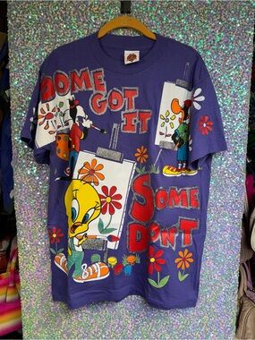 VTG NEW OLD STOCK - Warner Bros. Tweety Bird, Sylvester, Daffy Duck Art Tee
